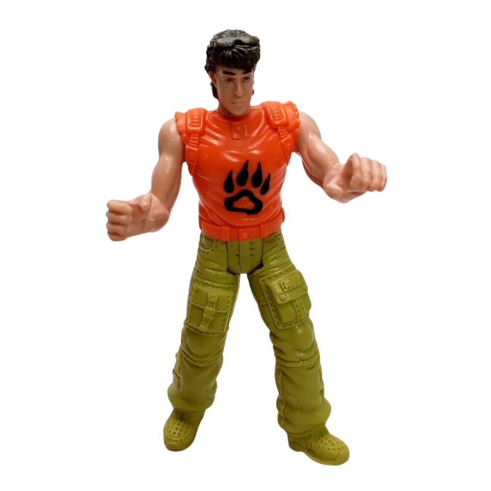 Chap Mei Be Wildlife Safari Explorer Man Action Figure Orange Green 4" Rare Toy